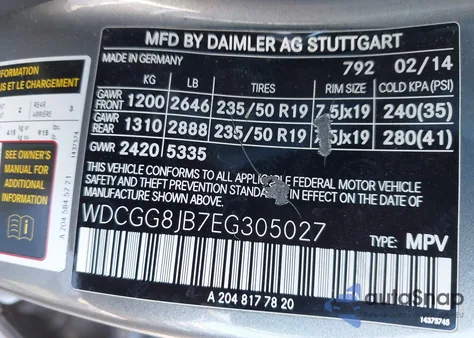 2014 Mercedes-Benz Glk 350 4Matic из США, поврежденный, VIN WDCGG8JB7EG305027